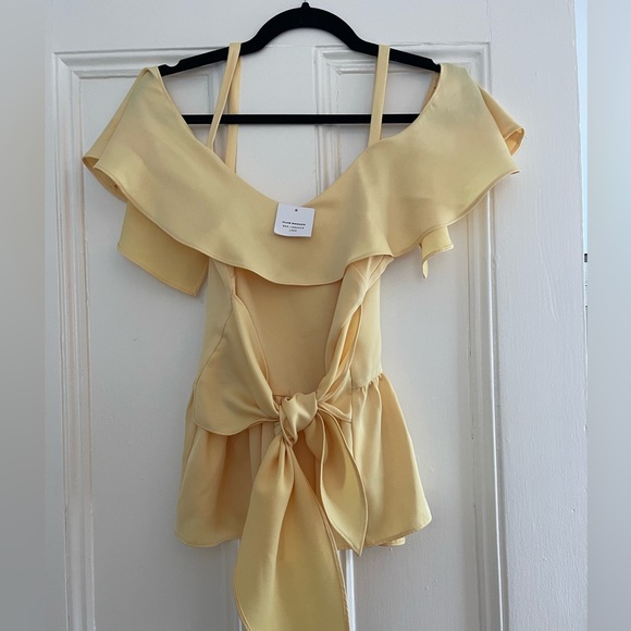 NWT Club Monaco Akua Top Yellow/Gold - 0 - Picture 14 of 14
